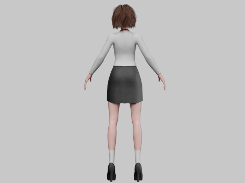 Business Cartoon girl V31909 3Dモデル