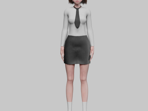 Business Cartoon girl V31909 3Dモデル