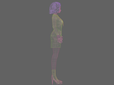Business Cartoon girl V31909 3Dモデル