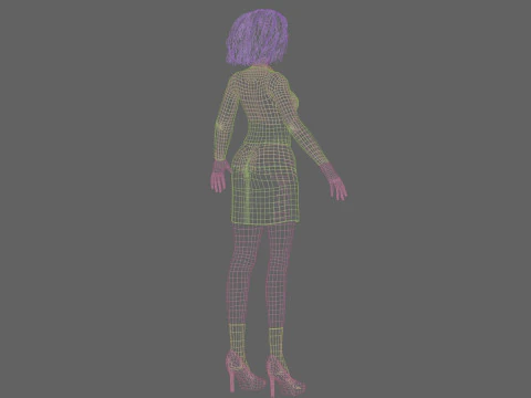 Business Cartoon girl V31909 3D Model