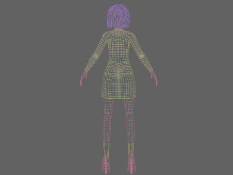 Business Cartoon girl V31909 3Dモデル