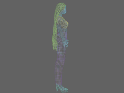 Cartoon cute girl V30923 Modello 3D
