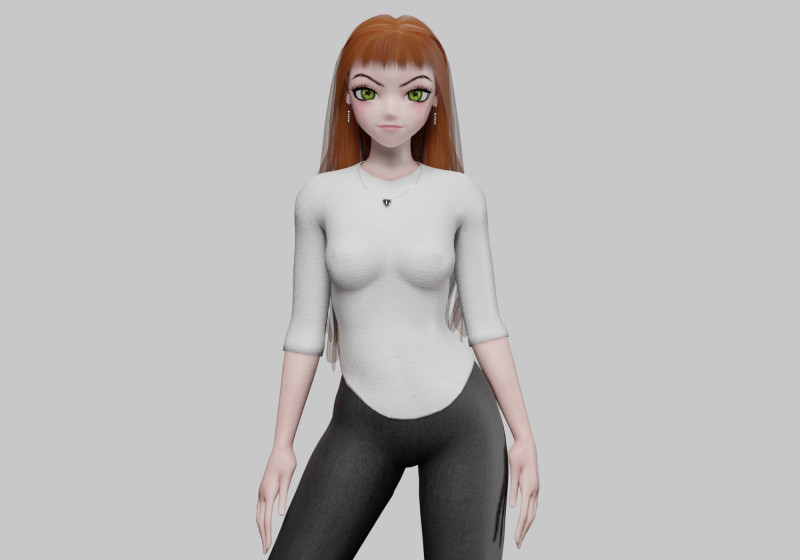 Classic Basic girl V31860 Modello 3D .c4d .max .obj .3ds .fbx .stl .blend 