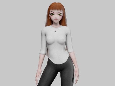 Classic Basic girl V31860 3D Model