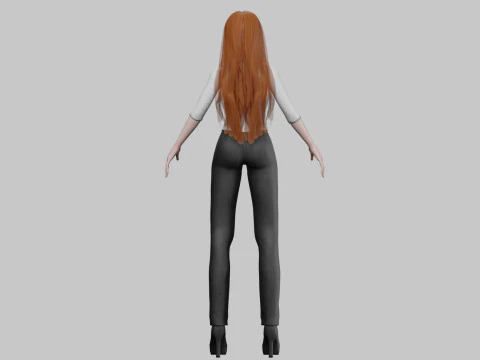 Classic Basic girl V31860 3D Model