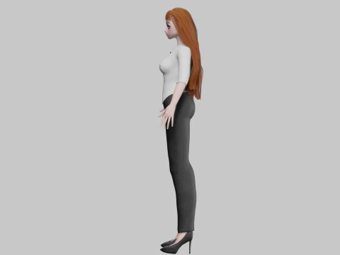 Classic Basic girl V31860 3D Model