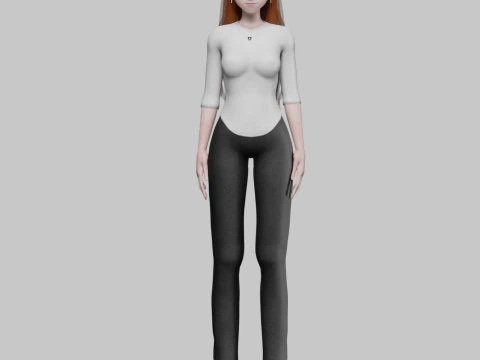 Classic Basic girl V31860 3D Model