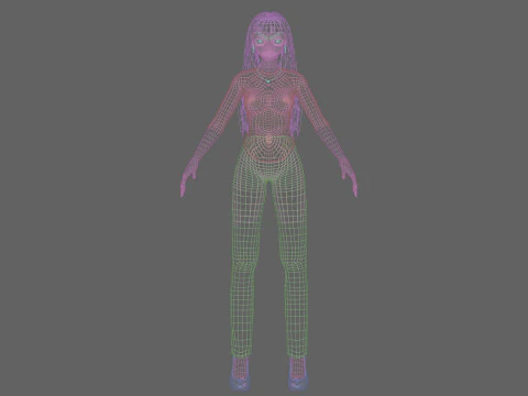 Classic Basic girl V31860 3D Model