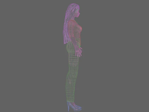 Classic Basic girl V31860 3D Model