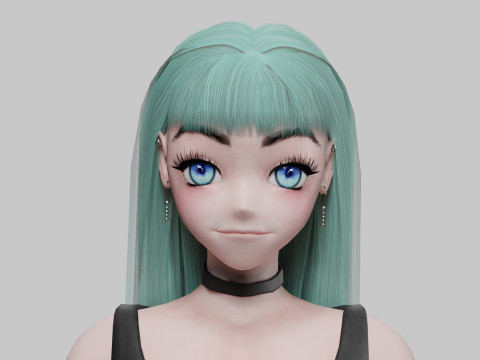 Classic cute girl V27347 3D Model