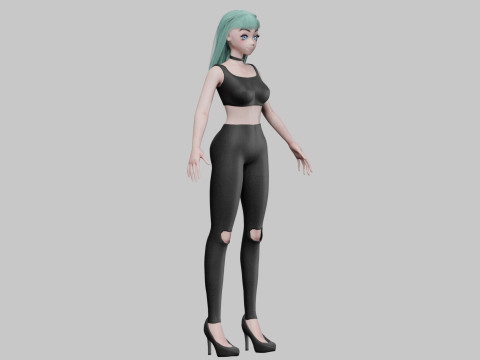 Classic cute girl V27347 3D Model