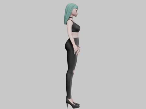 Classic cute girl V27347 3D Model