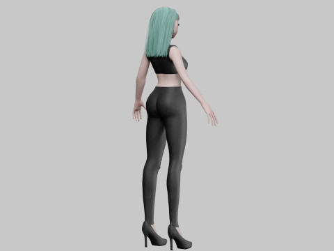 Classic cute girl V27347 3D Model