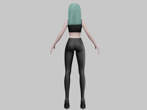 Classic cute girl V27347 3D Model