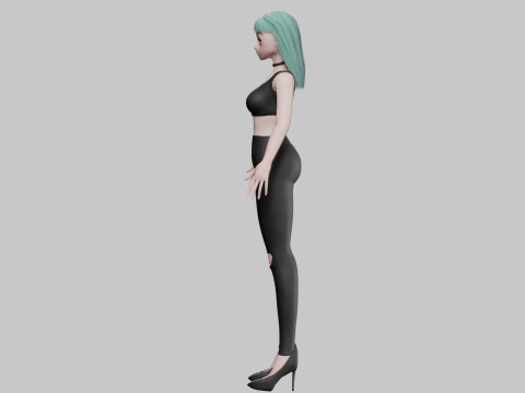 Classic cute girl V27347 3D Model
