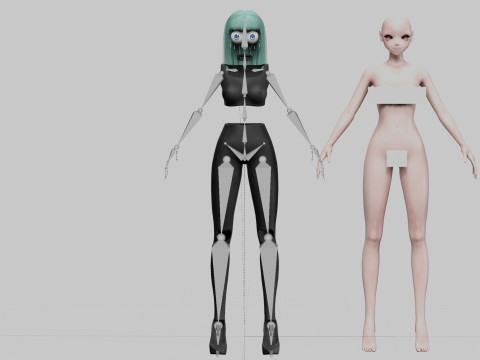 Classic cute girl V27347 3D Model