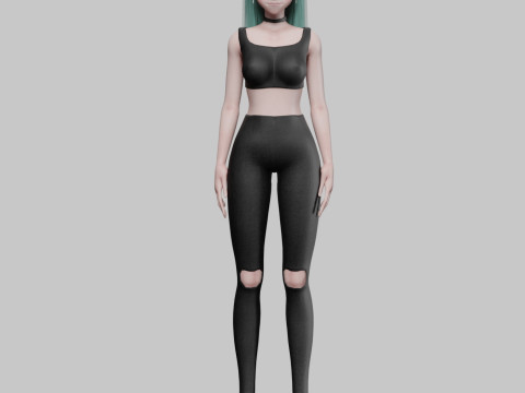 Classic cute girl V27347 3D Model