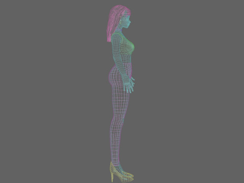 Classic cute girl V27347 3D Model