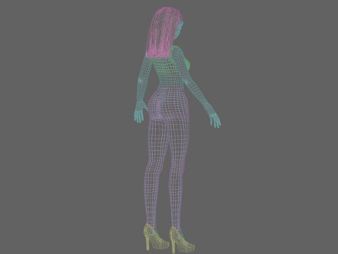 Classic cute girl V27347 3D Model