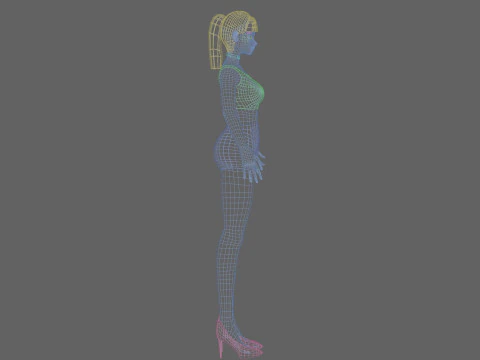 Cool anime girl V18575 3D Model