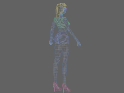 Cool anime girl V18575 3D Model