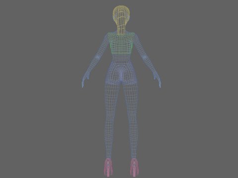 Cool anime girl V18575 Model 3D