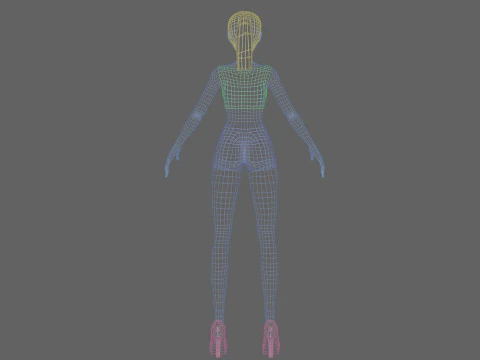 Cool anime girl V18575 3D Model