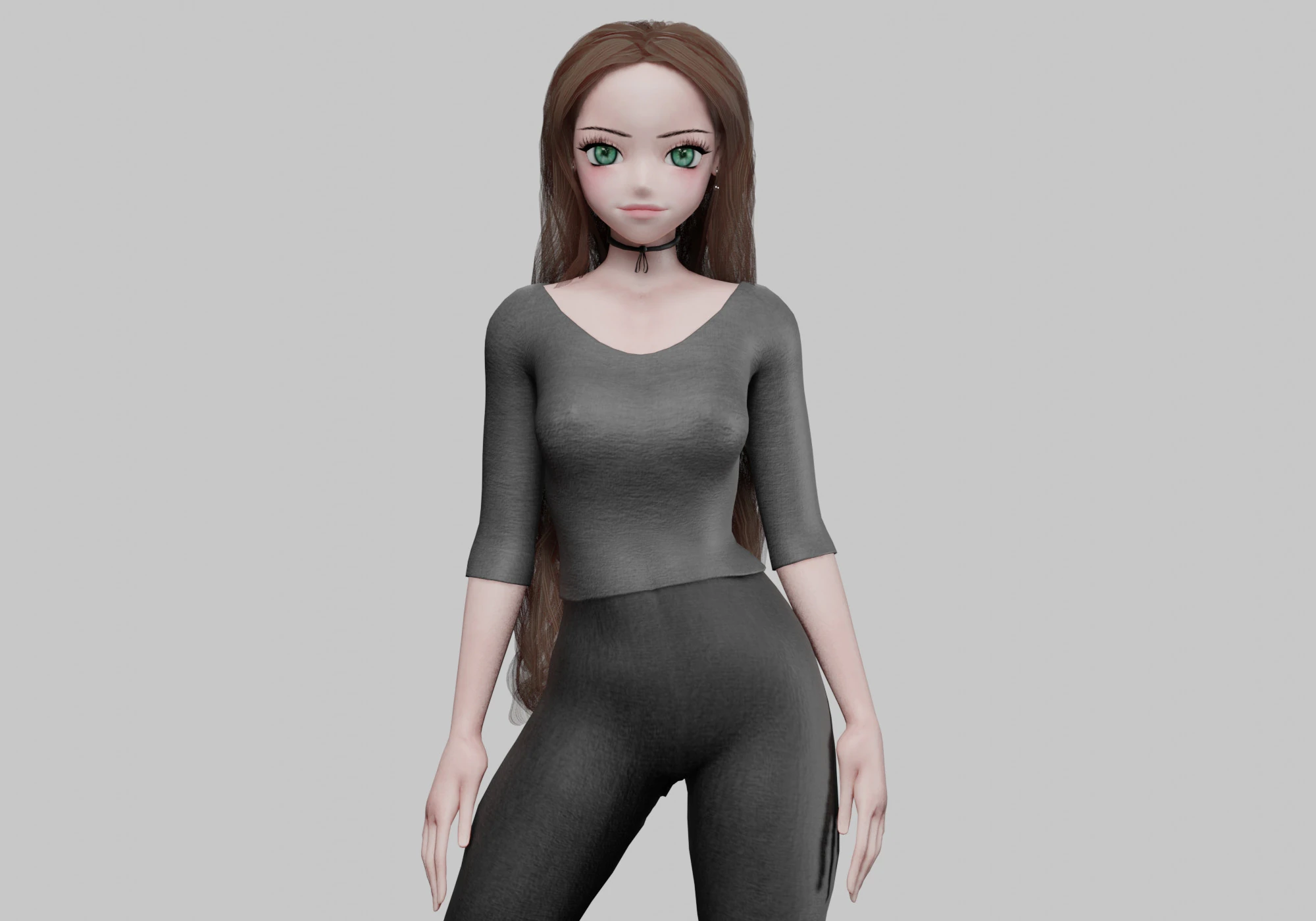 Cool Basic girl V35992 3D Model .c4d .max .obj .3ds .fbx .stl .blend 