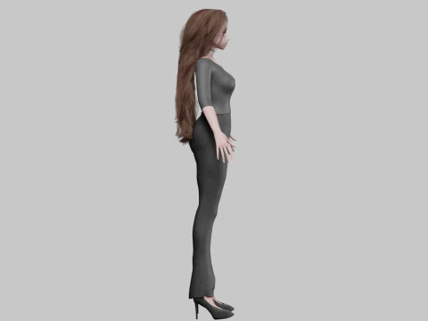 Cool Basic girl V35992 3D Model