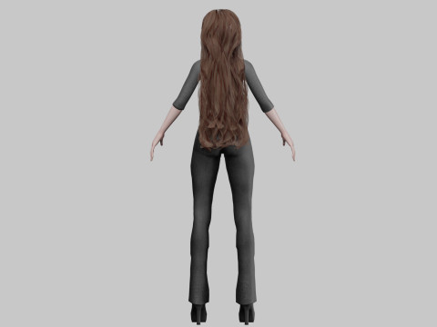 Cool Basic girl V35992 Model 3D