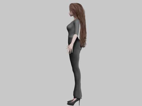 Cool Basic girl V35992 Model 3D