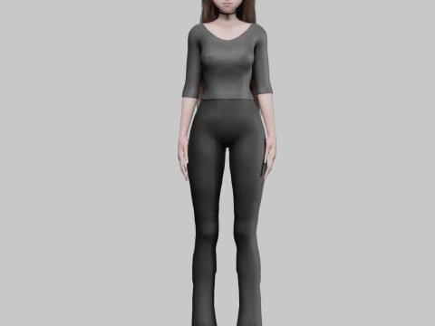 Cool Basic girl V35992 3D Model