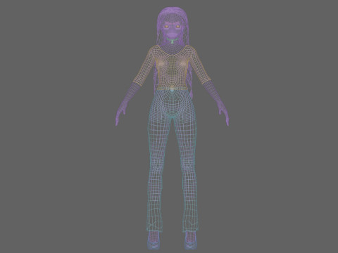 Cool Basic girl V35992 Model 3D