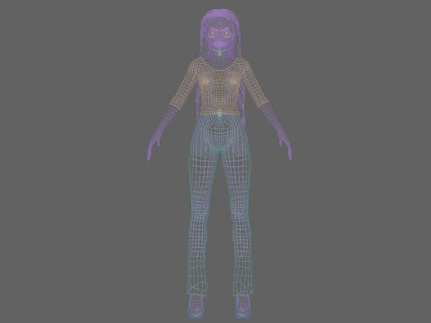 Cool Basic girl V35992 3D Model