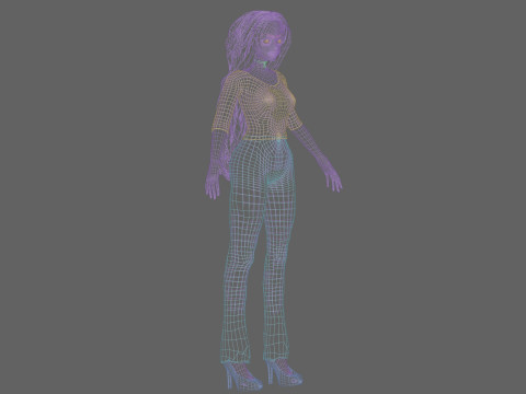 Cool Basic girl V35992 Model 3D