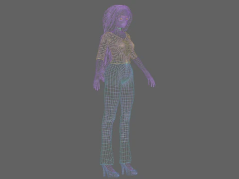 Cool Basic girl V35992 3D Model