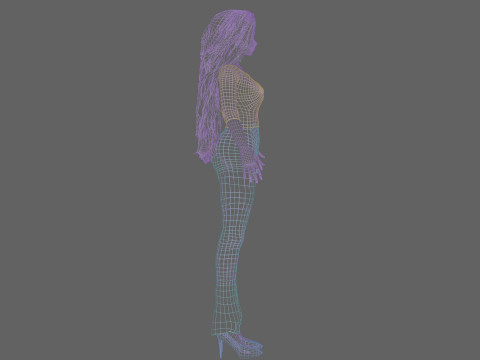 Cool Basic girl V35992 Model 3D