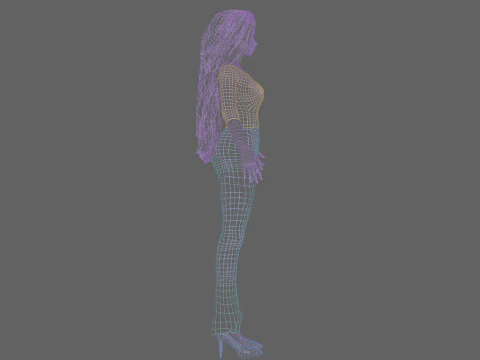 Cool Basic girl V35992 3D Model