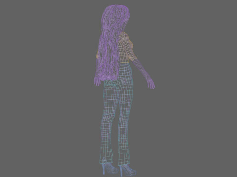 Cool Basic girl V35992 Model 3D