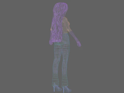 Cool Basic girl V35992 3D Model