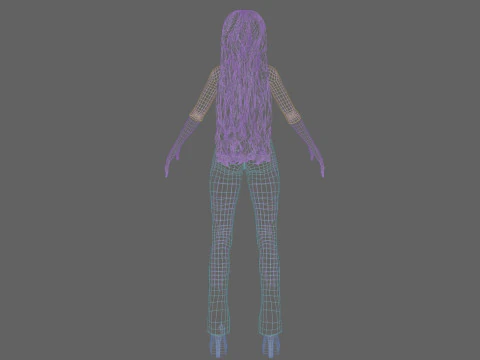 Cool Basic girl V35992 3D Model