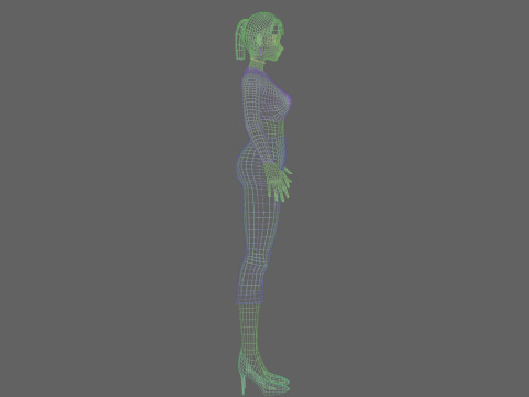 Cool cute girl V23576 3D Model