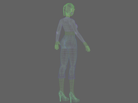Cool cute girl V23576 3D Model