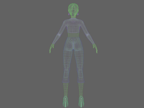 Cool cute girl V23576 3D Model