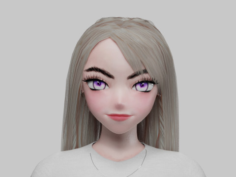 Cute anime girl V32626 Model 3D