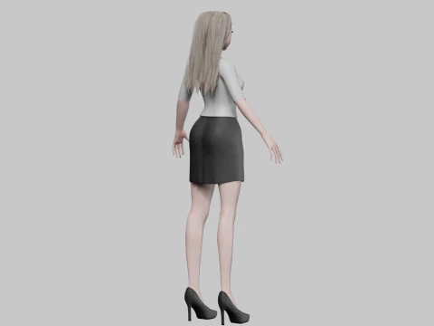 Cute anime girl V32626 3D Model