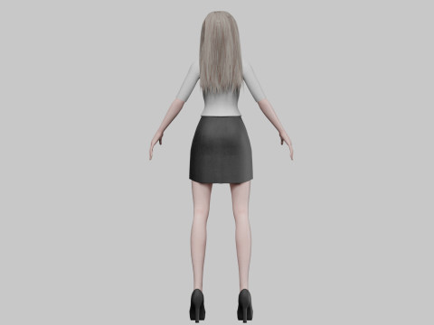 Cute anime girl V32626 Model 3D