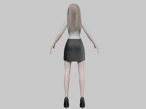 Cute anime girl V32626 3D Model
