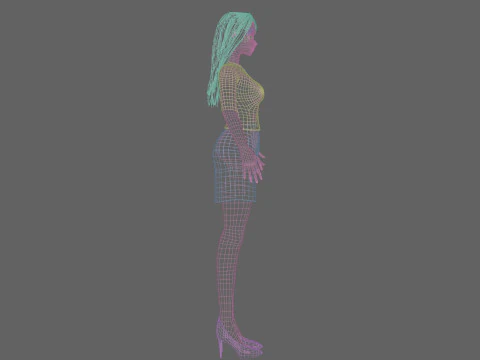 Cute anime girl V32626 3D Model