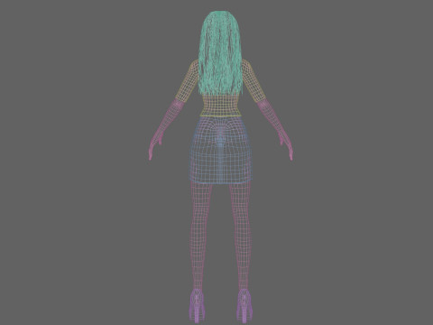 Cute anime girl V32626 Model 3D